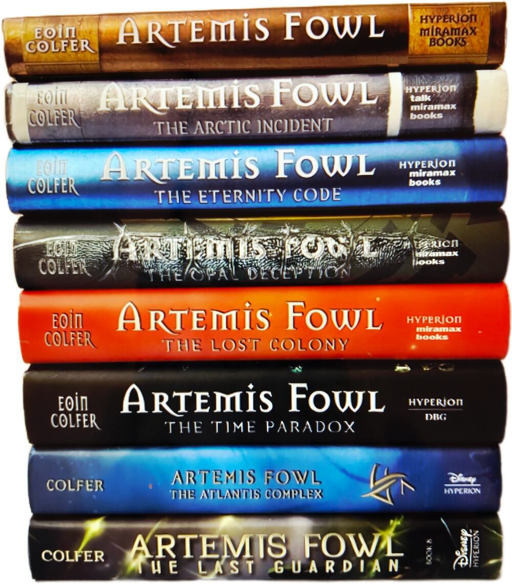 Artemis Fowl Hard Cover w/ Dust Jacket Full Series, Books 1-8. Eoin Colfer